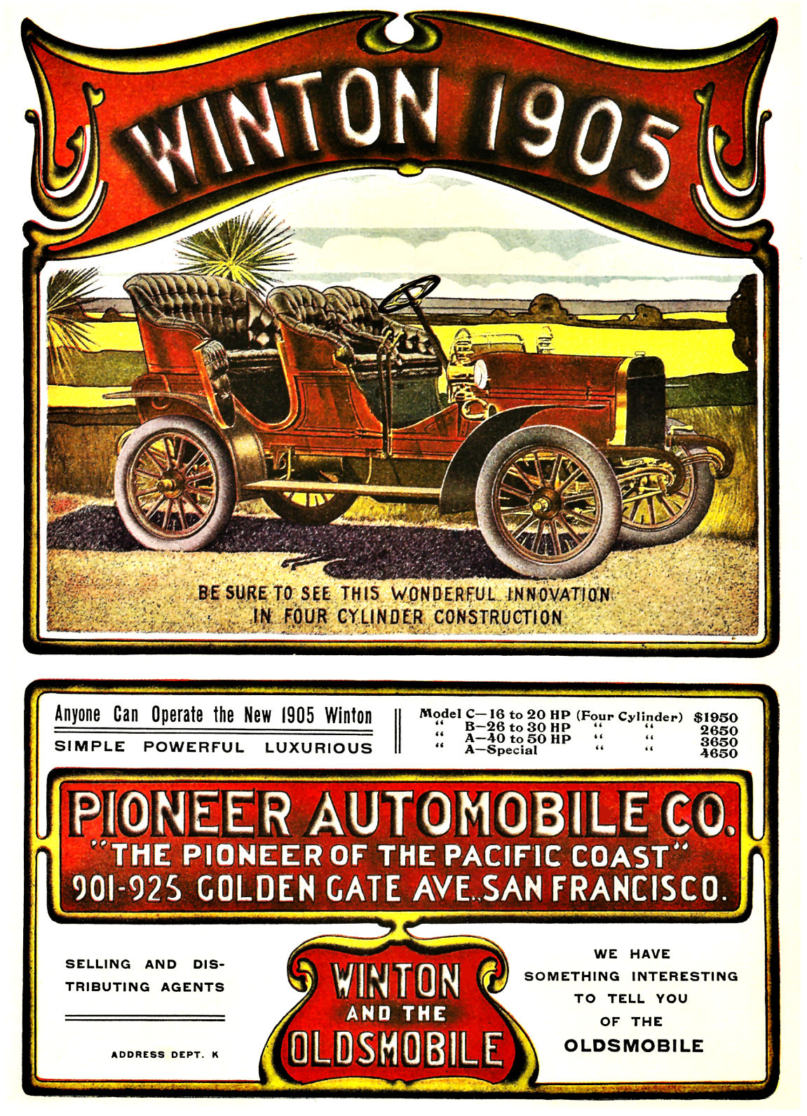 1905 Winton Auto Advertising